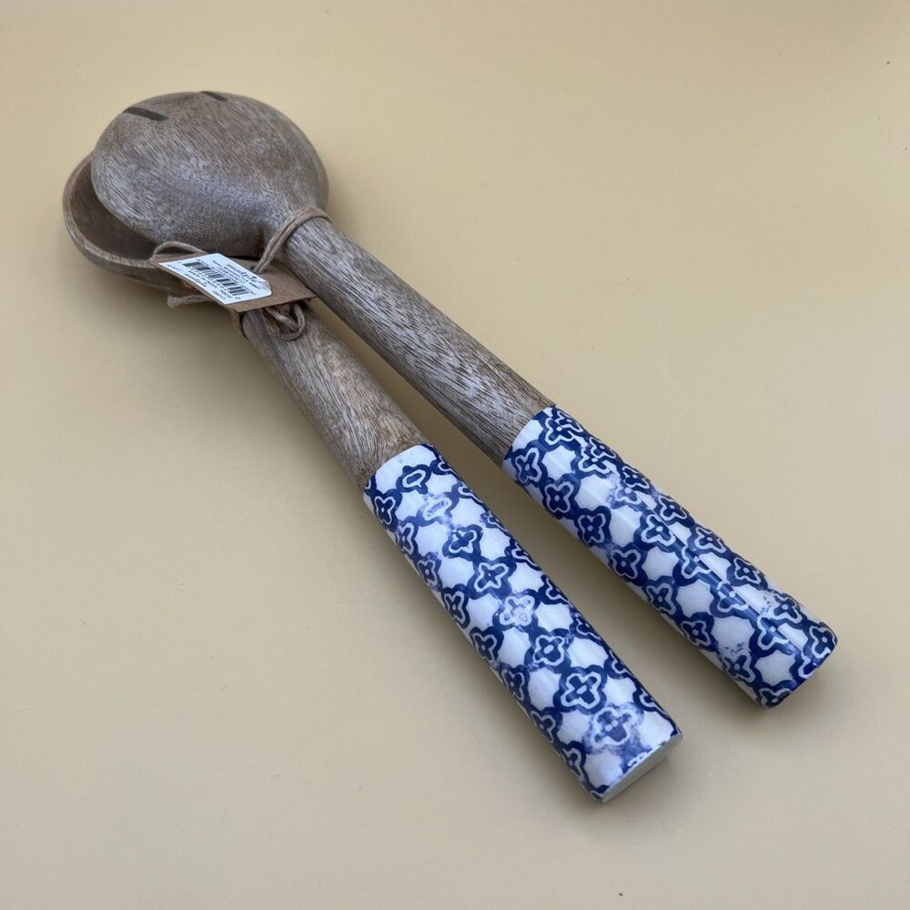 Mudpie Brand Wooden Salad Tongs 12"